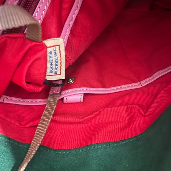 Dooney & Bourke Pink Leather Shoulder Bag with Brown Accents - Picture 9 of 12